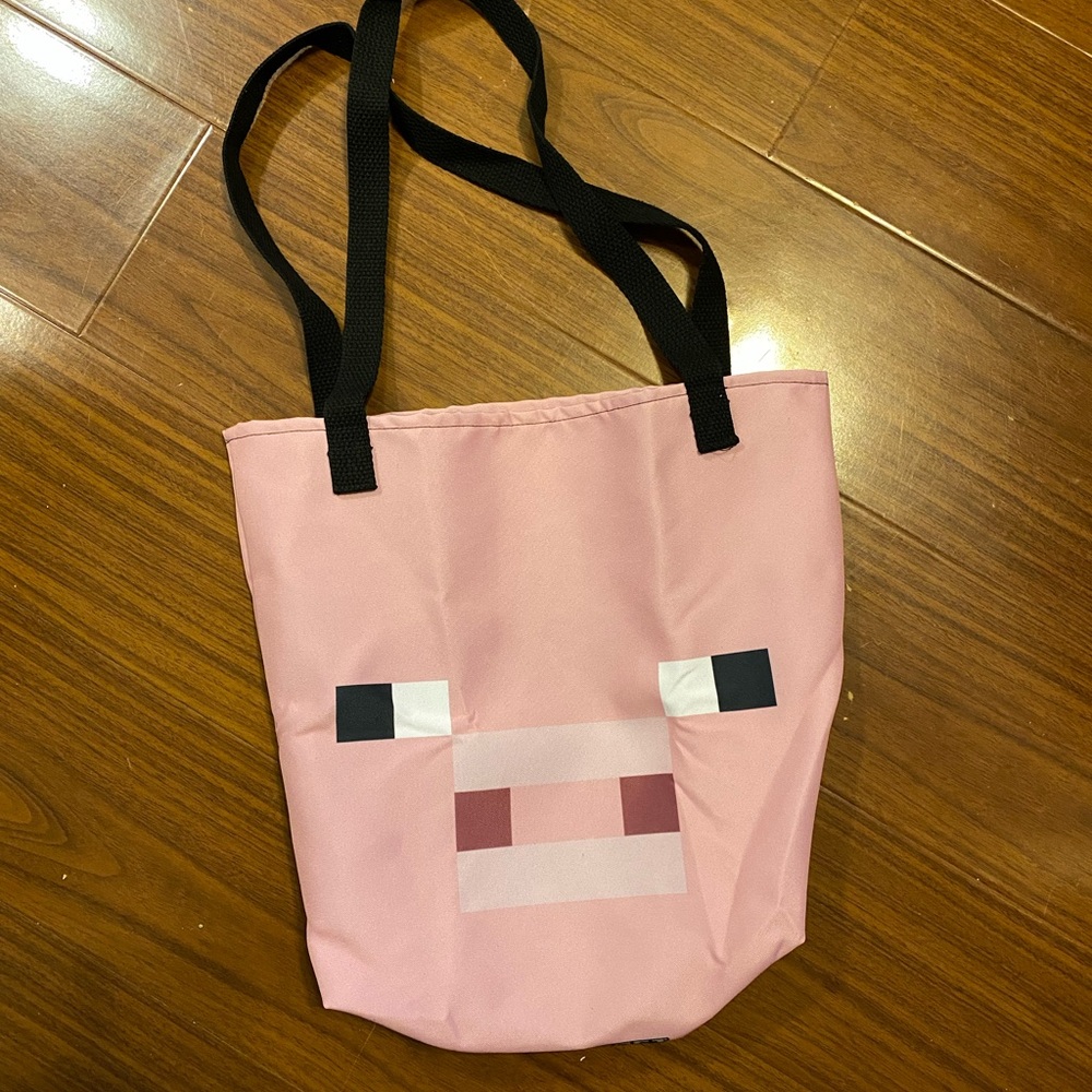 CLEARANCE Minecraft Pig Tote Bag